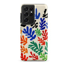 Sheaf – Henri Matisse Cutouts Samsung Case, Galaxy S21 Ultra / Matte, White Phone Case Colorful Abstract Leaf Pattern