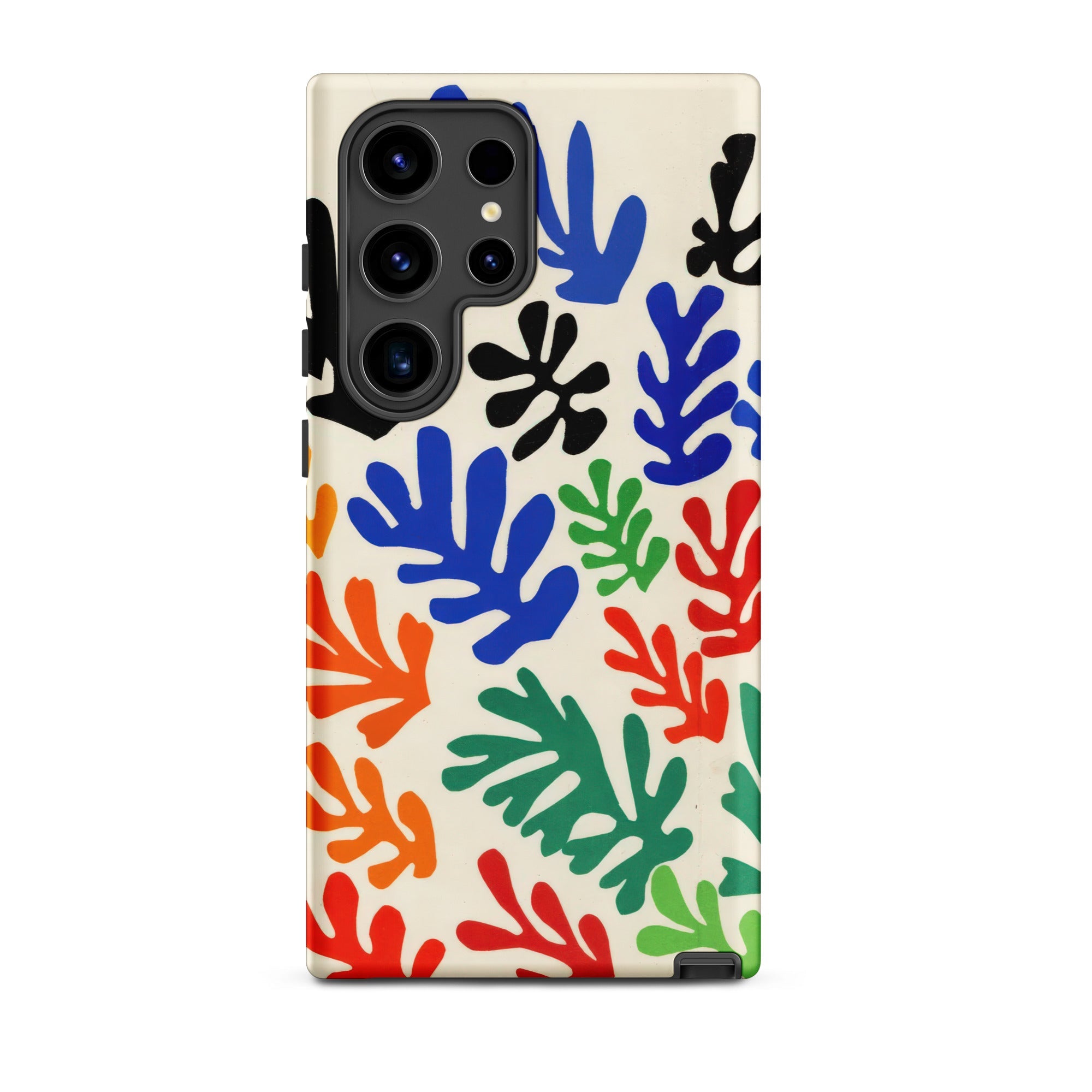 Sheaf – Henri Matisse Cutouts Samsung Case, Galaxy S24 Ultra / Matte, Smartphone Case Colorful Abstract Leaf Pattern