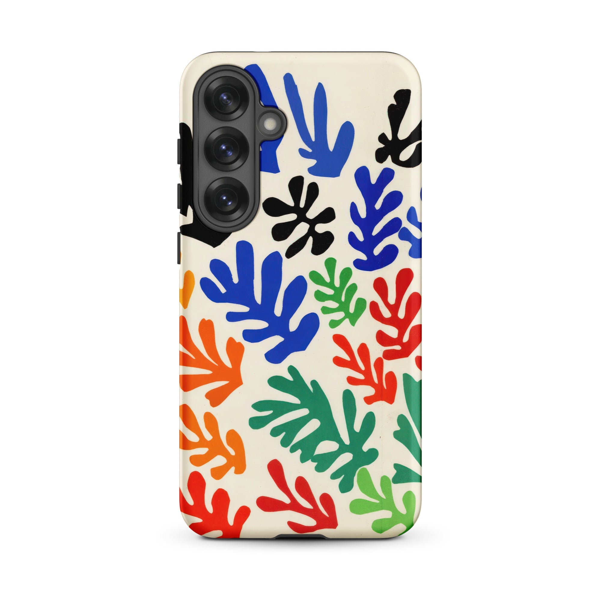 Sheaf – Henri Matisse Cutouts Samsung Case, Galaxy S25 Plus / Matte, Smartphone Colorful Abstract Leaf Patterned Case