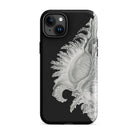Shell Ernst Haeckel Black & White Sea Life Iphone Case, 15 Plus / Matte, Black Phone Case Seashell Design