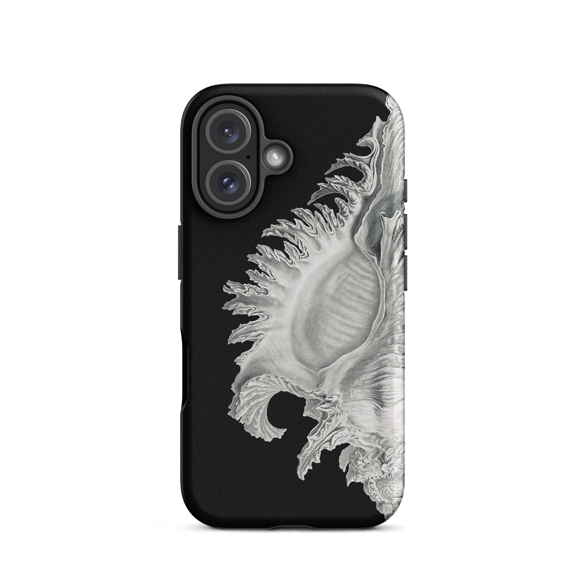 Shell Ernst Haeckel Black & White Sea Life Iphone Case, 16 / Matte, Black Phone Case Seashell Design