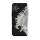 Shell Ernst Haeckel Black & White Sea Life Iphone Case, 16 Plus / Matte, Black Phone Case Seashell Design