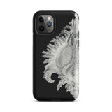 Shell - Ernst Haeckel Black & White Sea Life Phone Case Iphone 11 Pro / Matte Black Phone Case Seashell Design Ernst Haeckel Shell, Black,