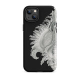 Shell - Ernst Haeckel Black & White Sea Life Phone Case Iphone 14 Plus / Matte Black Phone Case Seashell Design Ernst Haeckel Shell, Black,