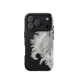 Shell - Ernst Haeckel Black & White Sea Life Phone Case Iphone 17 Pro / Matte Black White Seashell Phone Case Textured Design Made Ernst
