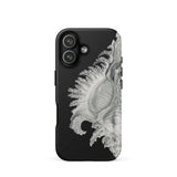 Shell - Ernst Haeckel Black & White Sea Life Phone Case Iphone 17 / Matte Black White Seashell Phone Case Textured Design Otterbox Ernst