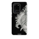 Shell Ernst Haeckel Black & White Sea Life Samsung Case, Galaxy S20 Ultra / Matte, Black Smartphone Case White Seashell Design