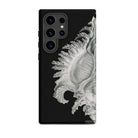 Shell Ernst Haeckel Black & White Sea Life Samsung Case, Galaxy S24 Ultra / Matte, Black Phone Case Detailed White Seashell Design
