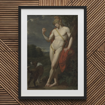 The Shepherd - Jean Baptiste Frederic Desmarais kunstprint / Canvas, 20x30’’ / 51x76cm / Zwarte lijst / Passe-partout, Posters Prints & Visual