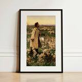 Shepherd - Ruger Donoho Art Print / Canvas Prints Black-framed Art Print Pastoral Scene Shepherd Textured Light-colored Late 19th-century