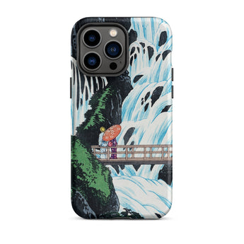 Shiragumo Waterfall - Hiroaki Takahashi Phone Case Iphone 14 Pro Max / Matte Phone Case Waterfall Scene Hiroaki Takahashi Shin-hanga,