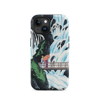 Shiragumo Waterfall - Hiroaki Takahashi Phone Case Iphone 15 / Matte Scene Shin-hanga, Mobile Cases