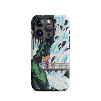 Shiragumo Waterfall - Hiroaki Takahashi Phone Case Iphone 15 Pro / Matte Waterfall Scene Phone Case Hiroaki Takahashi Shin-hanga,