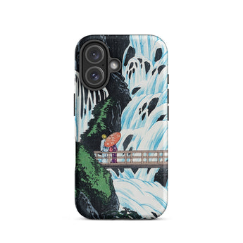 Shiragumo Waterfall - Hiroaki Takahashi Phone Case Iphone 16 / Matte Phone Case Waterfall Scene Hiroaki Takahashi Shin-hanga, Shin-hanga