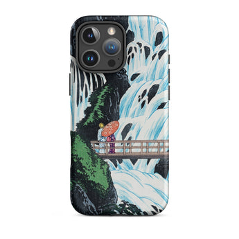 Shiragumo Waterfall - Hiroaki Takahashi Phone Case Iphone 16 Pro Max / Matte Waterfall Scene Phone Case Hiroaki Takahashi Shin-hanga,