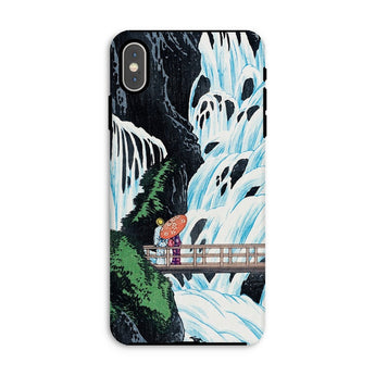 Shiragumo Waterfall - Hiroaki Takahashi Phone Case Iphone Xs Max / Matte Iphone Case Japanese-style Landscape Painting Waterfall Bridge