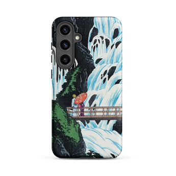 Shiragumo Waterfall - Hiroaki Takahashi Phone Case Samsung Galaxy S24 Ultra / Matte Phone Case Vibrant Stylized Illustration Two Figures