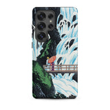 Shiragumo Waterfall - Hiroaki Takahashi Phone Case Samsung Galaxy S25 Ultra / Matte Phone Case Vibrant Stylized Illustration Two Figures