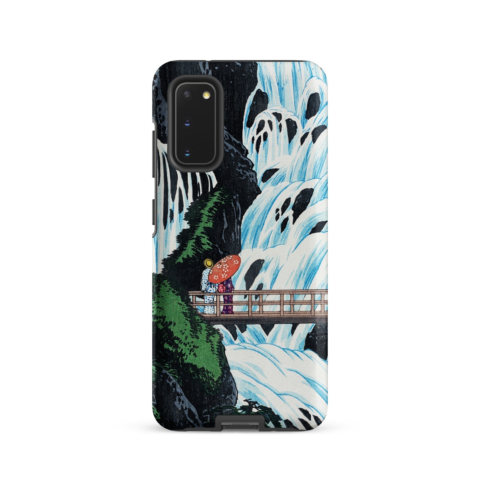 Shiragumo Waterfall Hiroaki Takahashi Samsung Case, Galaxy S20 / Matte, Phone Case Artistic Design People Bridge Waterfalls