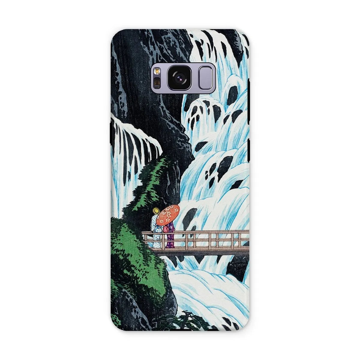Shiragumo Waterfall - Shin - hanga Phone Case - Hiroaki Takahashi - Samsung Galaxy S8 Plus / Matte - Mobile Phone Cases