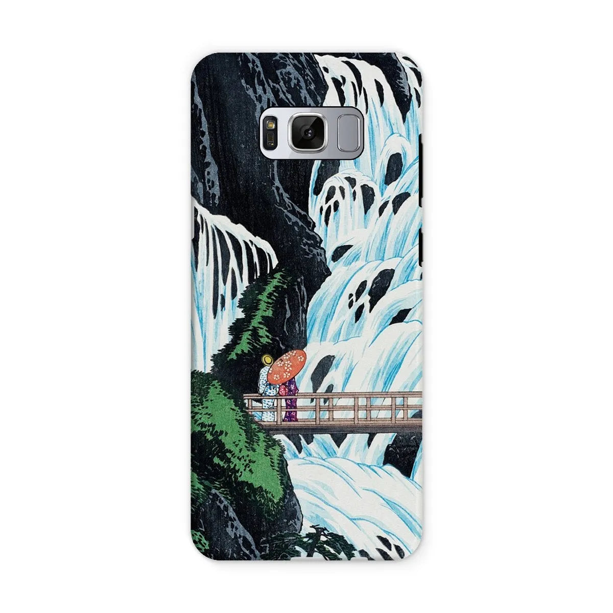 Shiragumo Waterfall - Shin - hanga Phone Case - Hiroaki Takahashi - Samsung Galaxy S8 / Matte - Mobile Phone Cases