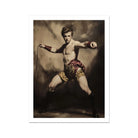Whipped - Gay Circus Ringmaster Art Print, Shirtless Young Man Colorful Shorts Dramatically Outstretched Arms