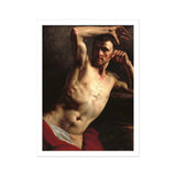 Male Nude - Theodore Gericault Art Print, Classical Oil Painting Shirtless Male Figure Dramatic Lighting