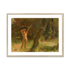 The Shooter Julius Paulsen Art Print, Framed Oil Painting Nude Archer