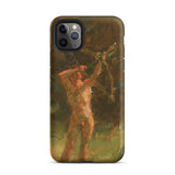 The Shooter - Julius Paulsen Iphone Case, 11 Pro Max / Matte, Olive Green Phone Case Vintage Painting Design Two