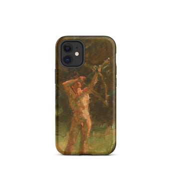 The Shooter - Julius Paulsen Iphone Case, 12 Mini / Matte, Iphone Hard Case Classical Painting Male Archer