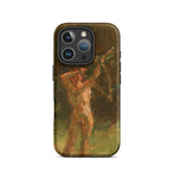 The Shooter - Julius Paulsen Iphone Case, 16 Pro / Matte, Iphone Case Painting Nude Male Figure Bow Arrow