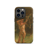 The Shooter - Julius Paulsen Phone Case Iphone 13 Pro / Matte Iphone Case Painted Depiction Nude Male Figure Bow Julius Paulsen’s, Paulsen