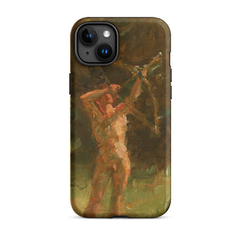 The Shooter - Julius Paulsen Phone Case Iphone 15 Plus / Matte Iphone Case Painting Nude Male Archer Julius Paulsen’s, Paulsen Case, Figure