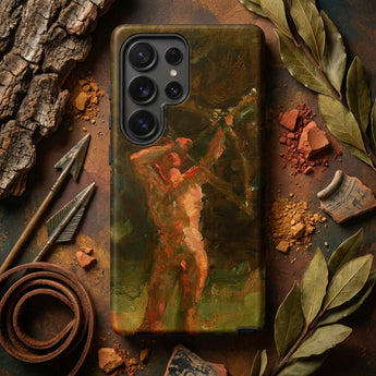 The Shooter - Julius Paulsen Phone Case Rugged Olive-green Phone Case Textured Oil Painting Muscular Julius Paulsen’s, Paulsen Iphone Case,