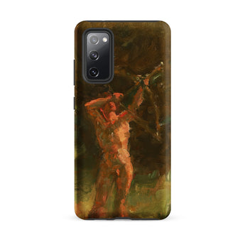 The Shooter - Julius Paulsen Phone Case Samsung Galaxy S20 Fe / Matte Phone Case Textured Impressionistic Painting Nude Figure Warm Julius