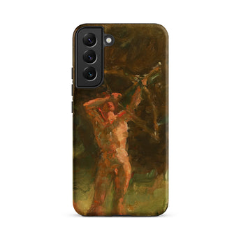 The Shooter - Julius Paulsen Phone Case Samsung Galaxy S22 Plus / Matte Phone Case Painted Depiction Muscular Nude Male Figure Julius