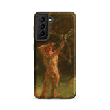 The Shooter - Julius Paulsen Samsung Case, Galaxy S21 Fe / Matte, Smartphone Case Classical Painting Nude Figure Bow