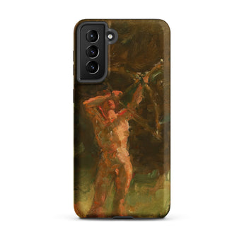 The Shooter - Julius Paulsen Samsung Case, Galaxy S21 Plus / Matte, Smartphone Artistic Painting Nude Figure Case