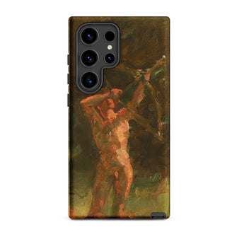 The Shooter - Julius Paulsen Samsung Case, Galaxy S24 Ultra / Matte, Smartphone Case Impressionistic Painting Male Archer