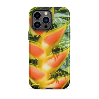 Showstopper - Heliconia Lobster Claw Iphone Case, 14 Pro Max / Matte, Heliconia-patterned Phone Case