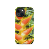 Showstopper - Heliconia Lobster Claw Iphone Case, 15 / Matte, Heliconia-patterned Phone Case