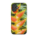 Showstopper - Heliconia Lobster Claw Iphone Case, 16 Plus / Matte, Phone Case Heliconia Flower Design