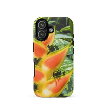 Showstopper - Heliconia Lobster Claw Iphone Case 17 / Matte Iphone 12 Case Tropical Flower Design Vibrant Orange Heliconia Lobster Claw,