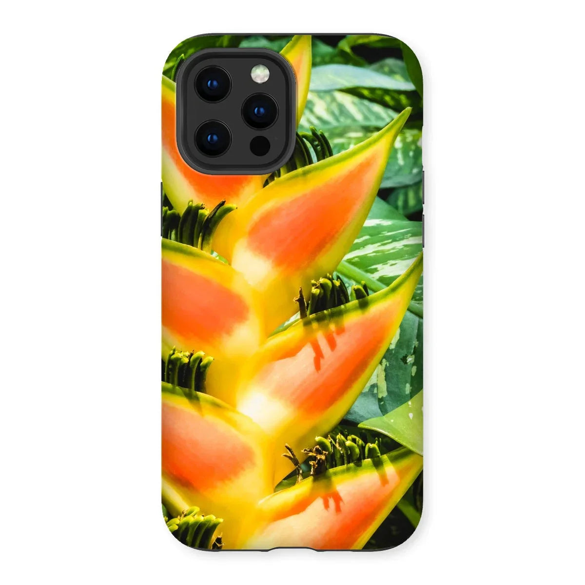 Showstopper - Heliconia Lobster Claw Iphone Case, 13 Pro Max / Matte, Kite-532882887, Vibrant Orange Yellow Heliconia