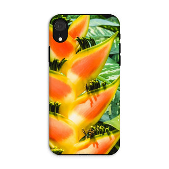 Showstopper - Heliconia Lobster Claw Iphone Case, Xr / Matte, Phone Case Vibrant Tropical Flower Design Heliconia Bird-of-paradise