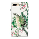 Shrike and Clover Numata Kashu Meiji Iphone Case, 8 Plus / Matte, Phone Case Watercolor Style Painting Bird Perched Among Green