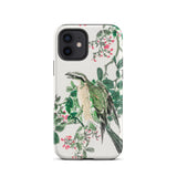 Shrike and Clover - Numata Kashu Meiji Phone Case Iphone 12 / Matte Bird-themed Phone Case Numata Kashu, Green-feathered Shrike Surveys,