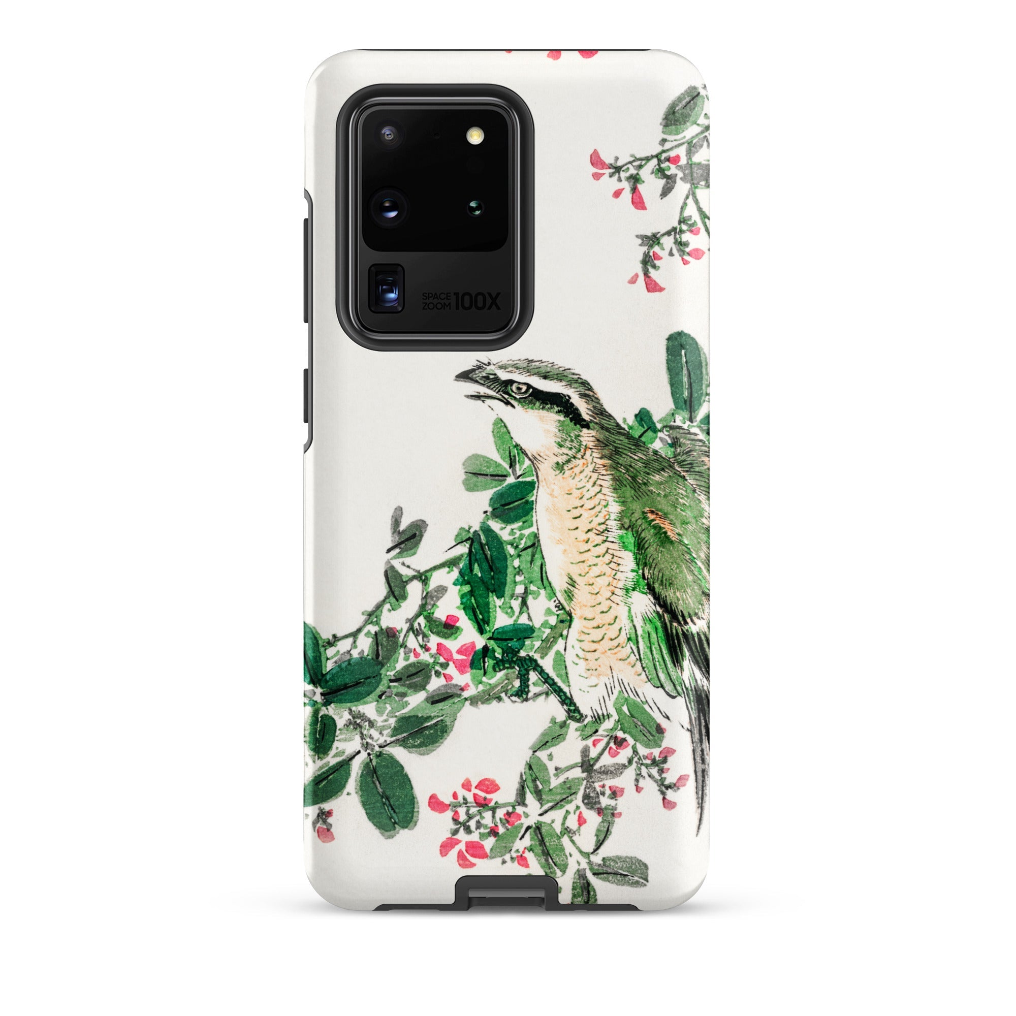 Shrike and Clover Numata Kashu Meiji Samsung Case, Galaxy S20 Ultra / Matte, Smartphone Case Bird Branches Design