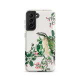 Shrike and Clover - Numata Kashu Meiji Samsung Case, Galaxy S21 / Matte, Smartphone Case Painted Bird Branch Flowers