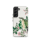 Shrike and Clover Numata Kashu Meiji Samsung Case, Galaxy S22 / Matte, White Phone Case Bird Floral Design